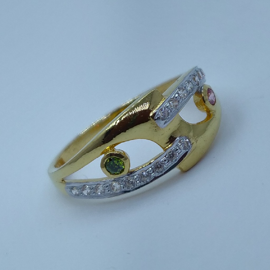 22k cz gold ladies ring - Image 2