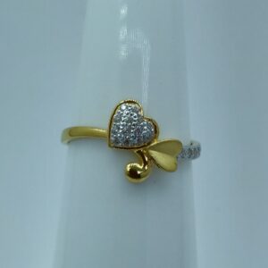 916 rhodium plated fancy ladies ring