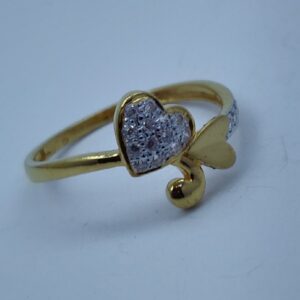 916 rhodium plated fancy ladies ring