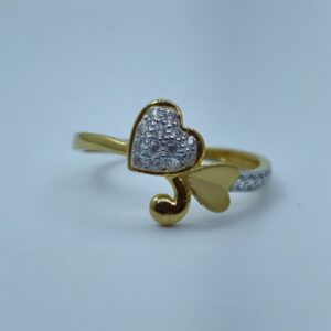 916 rhodium plated fancy ladies ring