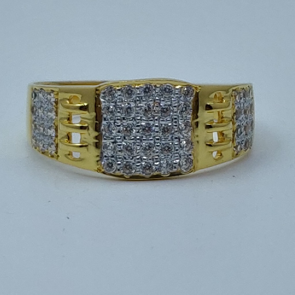 916 Gold rhodium plated gents ring - Image 4