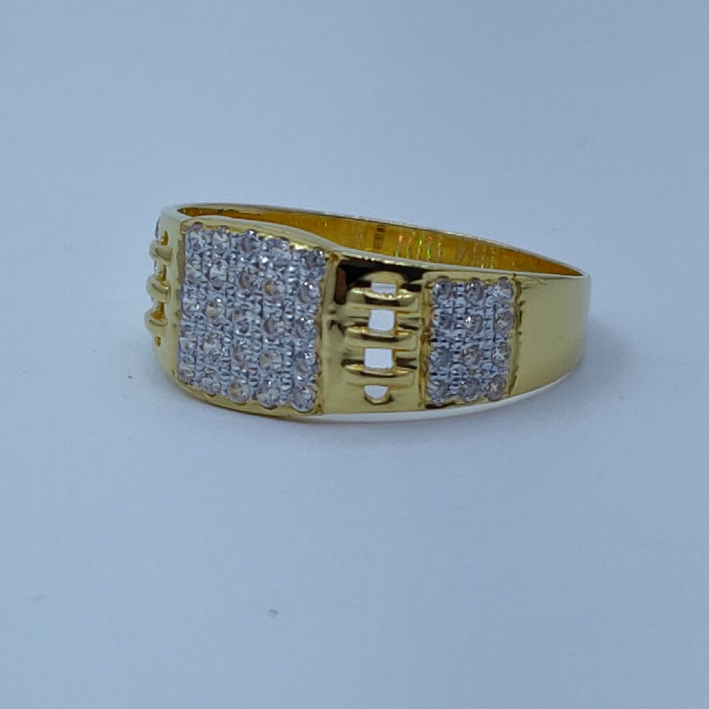916 Gold rhodium plated gents ring - Image 3