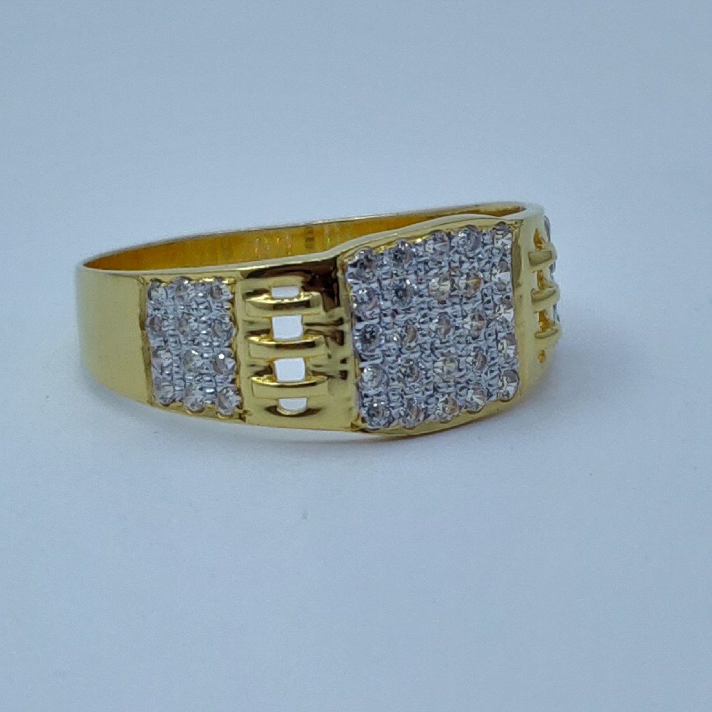 916 Gold rhodium plated gents ring - Image 2