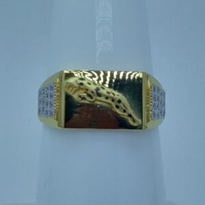 916 hm white rhodium plated gents ring