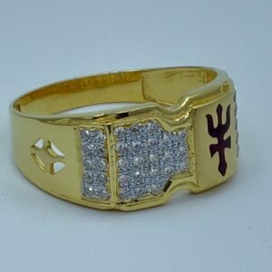 cz gold 916 HM fancy gents ring
