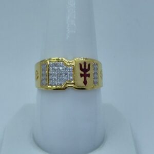 cz gold 916 HM fancy gents ring