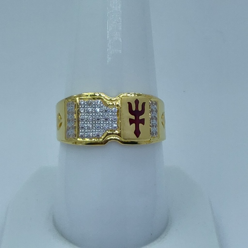cz gold 916 HM fancy gents ring