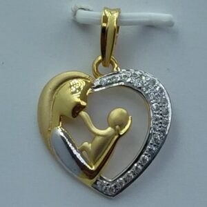 22k/916 fancy mother child pendant