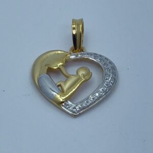 22k/916 fancy mother child pendant