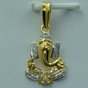 22k/916 fancy light weight ganpati pendant