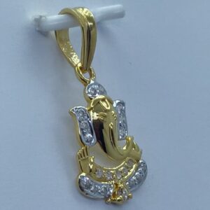 22k/916 fancy light weight ganpati pendant