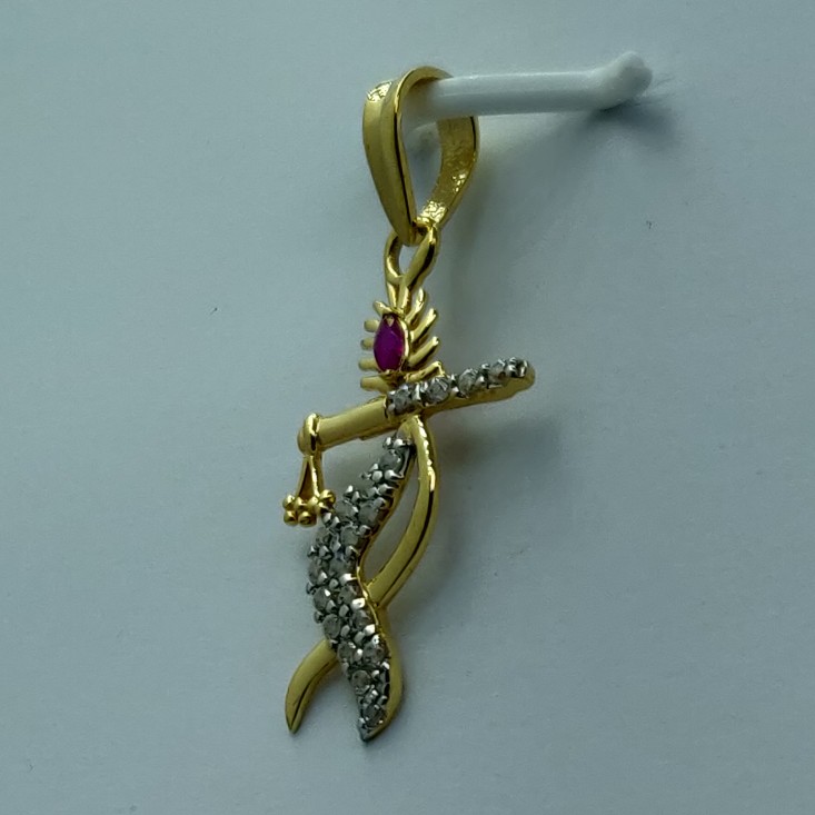 22k executive light weight krishna pendant