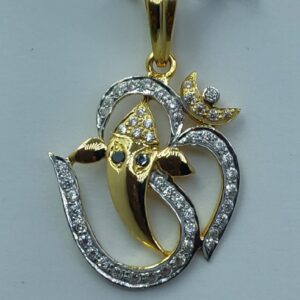 22k executive om ganpati pendant