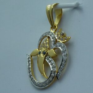 22k executive om ganpati pendant