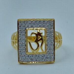 22k Om Design gents ring