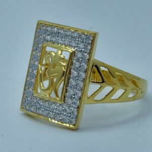 22k Om Design gents ring