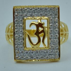 22k Om Design gents ring