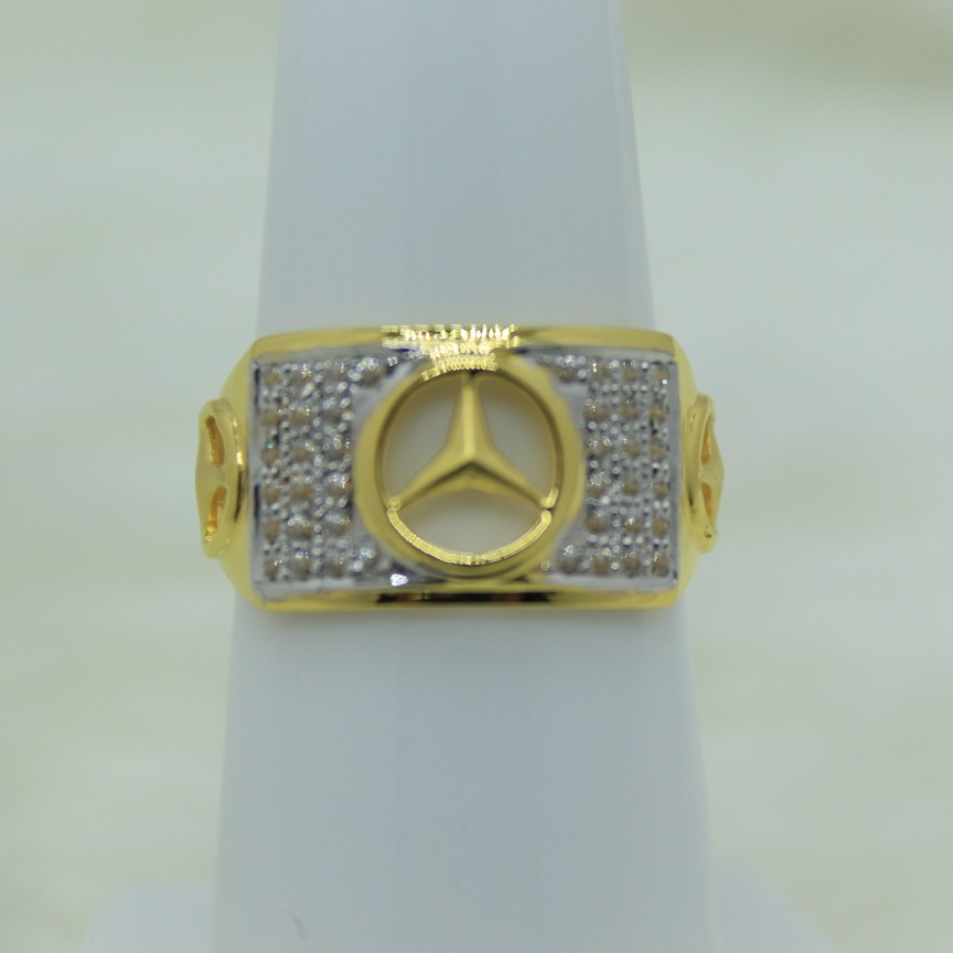 916 Gold gents ring - Image 2