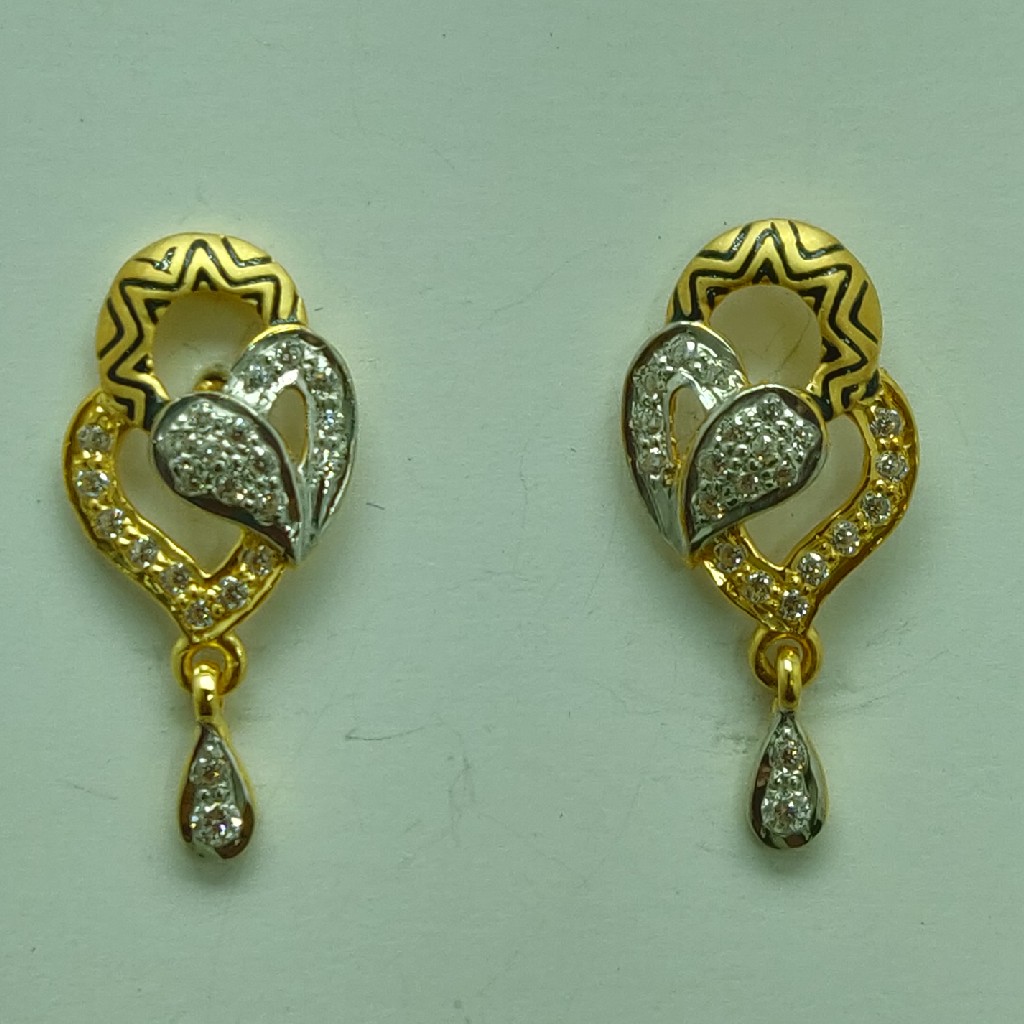 916 Gold Designer Earring