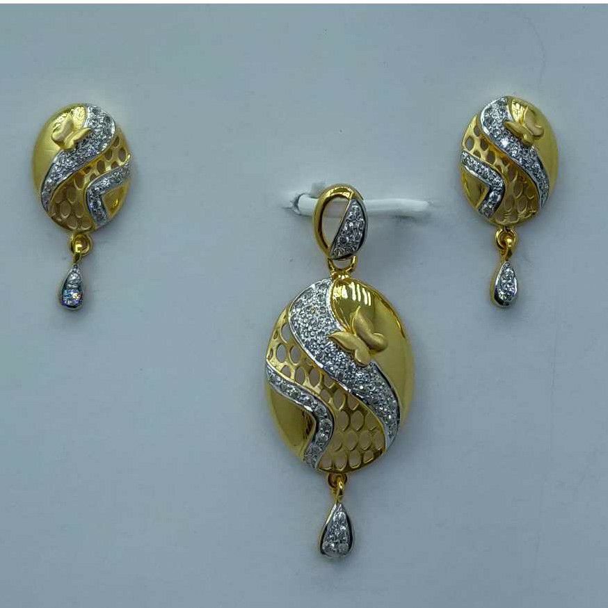 916 Gold CZ pendant set for Women