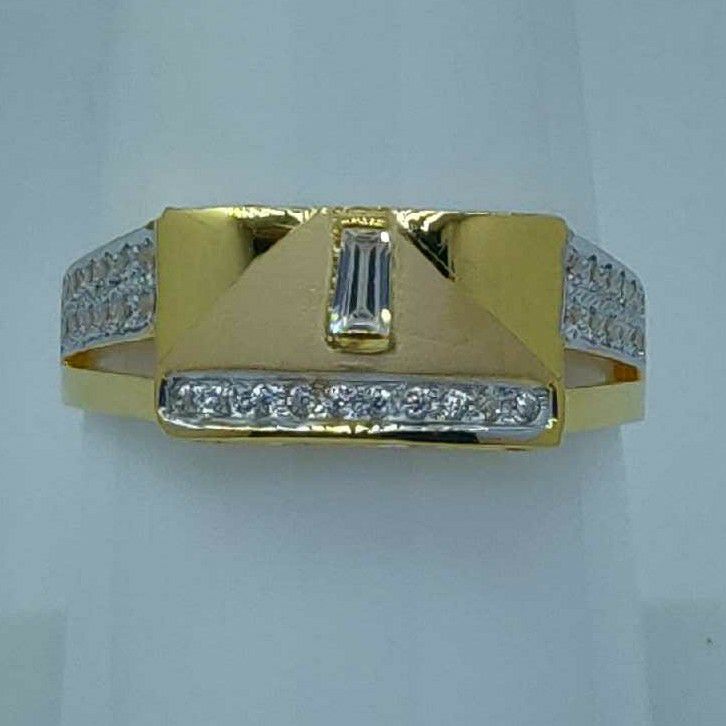 916 gold cz diamond ring for Men