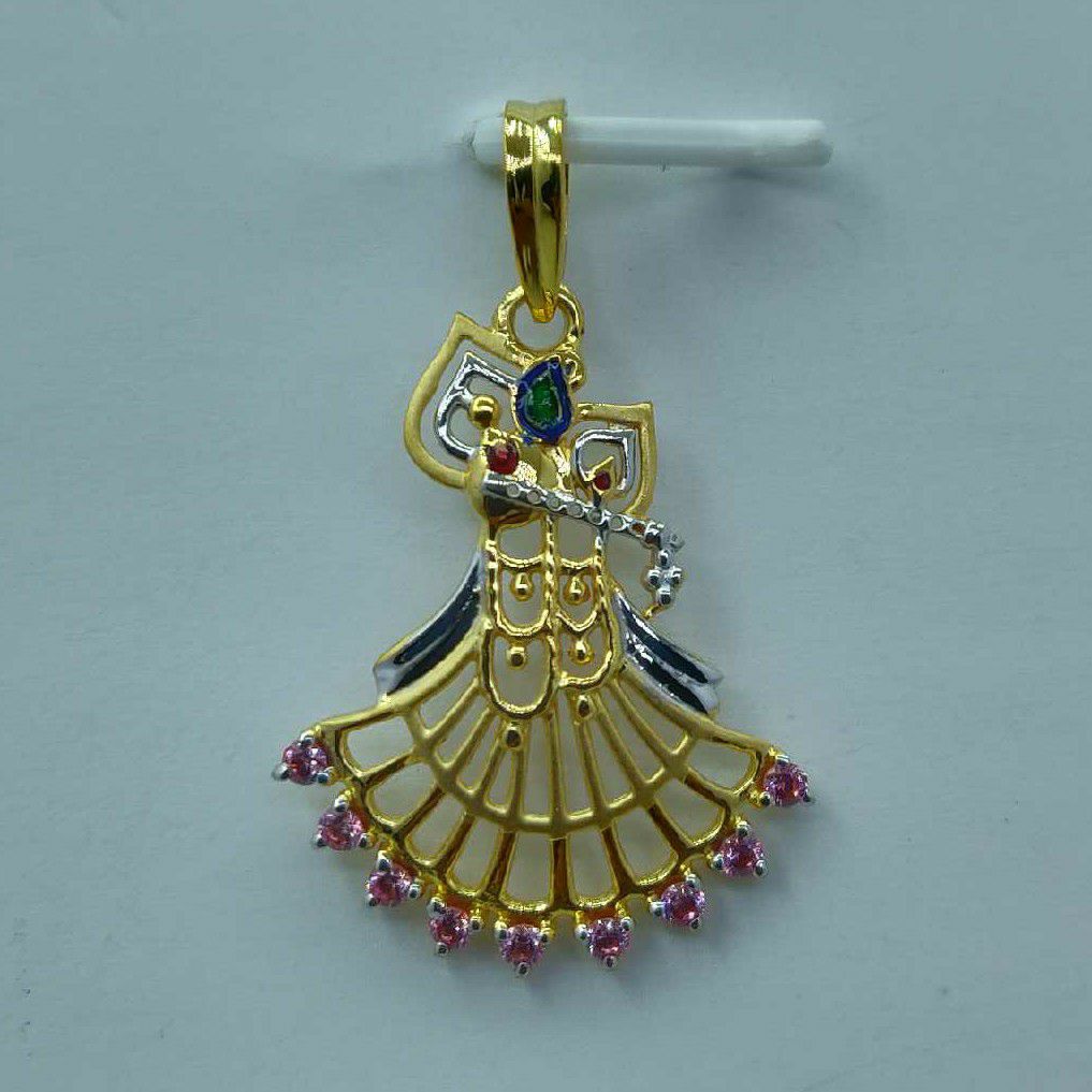916 Gold Krishna pendant