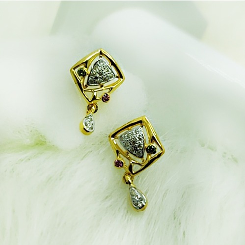 916 Gold CZ Earring SSJ-E016
