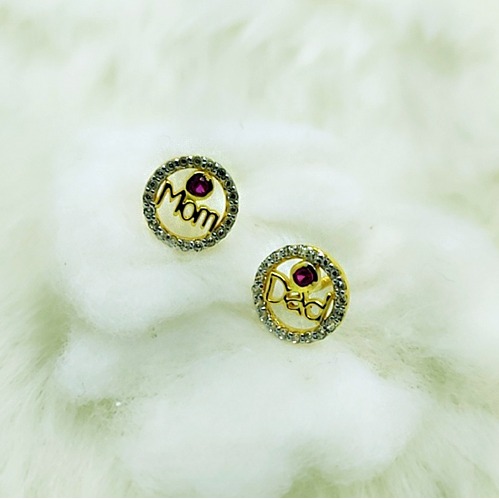 916 Gold CZ Earring SSJ-E005