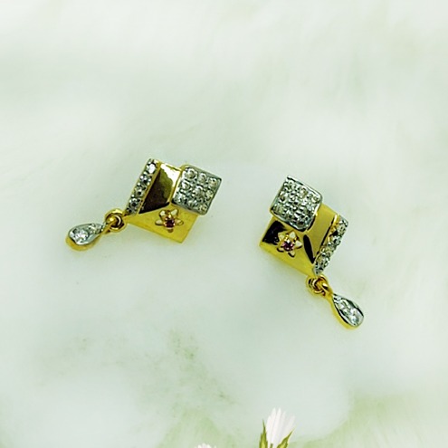 22KT Gold CZ Earring SSJ-E003