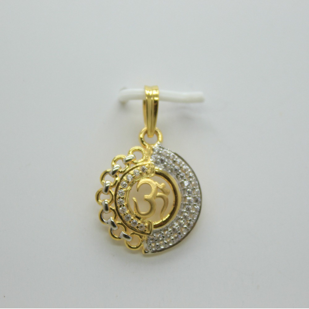 22kt gold om design pendant ssj-p004