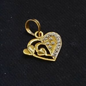 916 cz gold valentine pendent