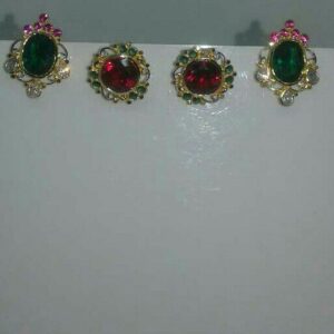 18KT Fancy Gold Colored Stone Earrings