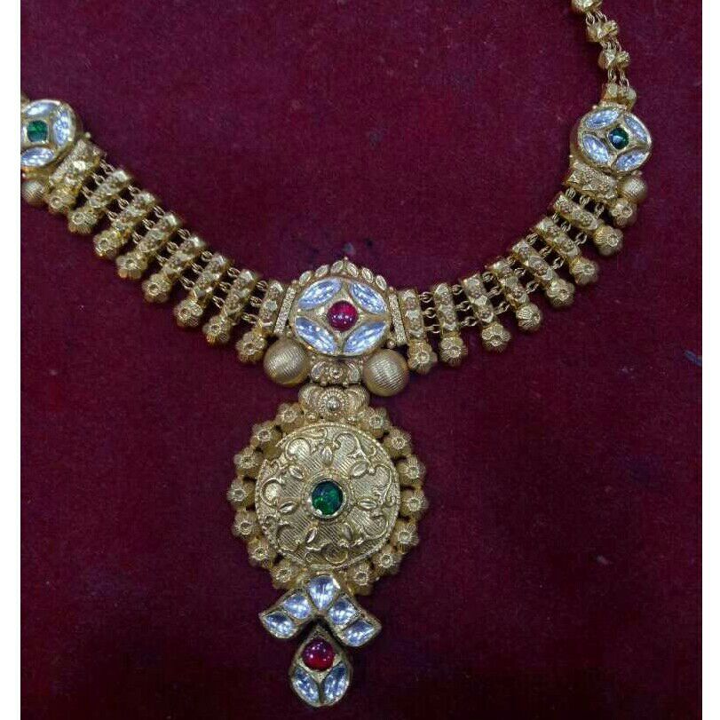 Modern 916 Gold Necklace Set