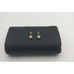 18kt Single Stud CZ Earring