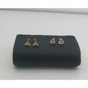 18kt Single Stud CZ Earring