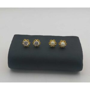 18kt Single Stud CZ Earring