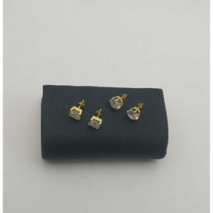 18kt Single Stud CZ Earring
