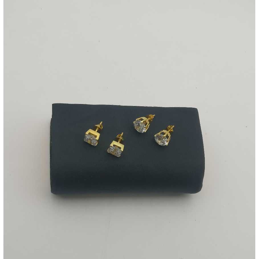 18kt Single Stud CZ Earring