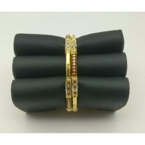 22K Gold Designer Pipe Kada