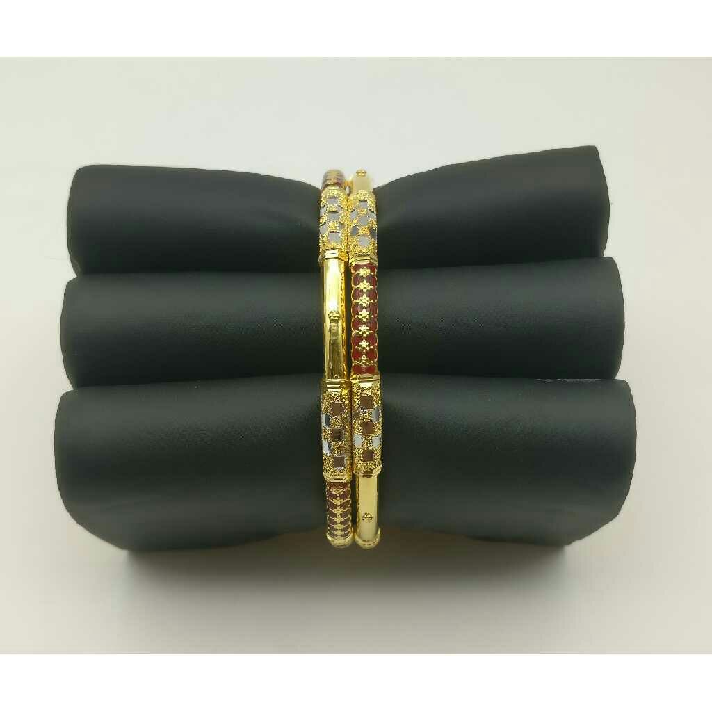 22K Gold Designer Pipe Kada