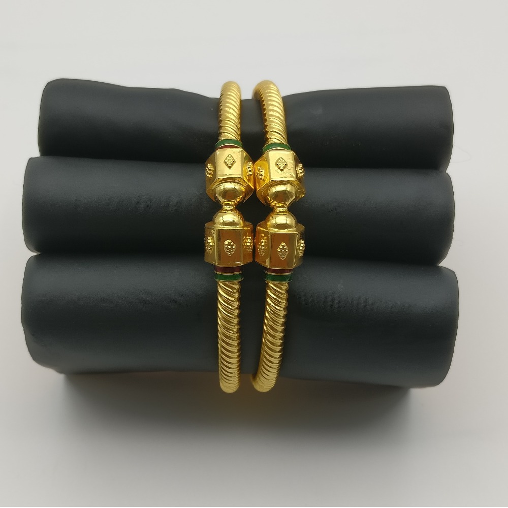 22KT Traditional Gold Designer Copper Kada