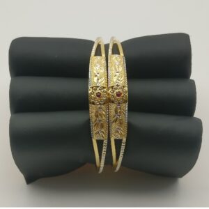 916 Gold Flower Design Ladies Copper Kadli