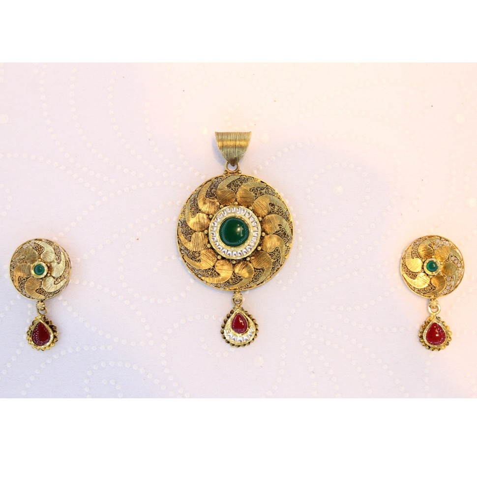 SURYA DARSAN ANTIQUE PENDANT SET PS0010