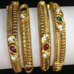 916 gold antique bangles