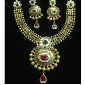 916 gold antique necklace set