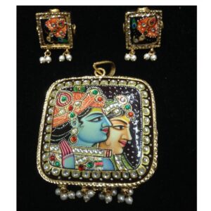 RADHA KRISHNA PENDANT SET