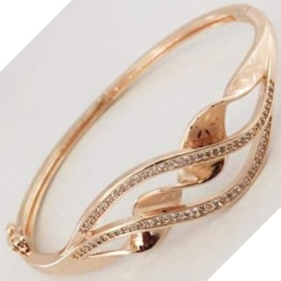 18 carat rose gold women kada - Image 2