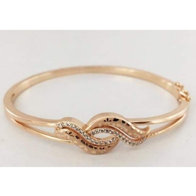 18 carat rose gold woman kada