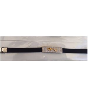 916 gold leather belt bracelet