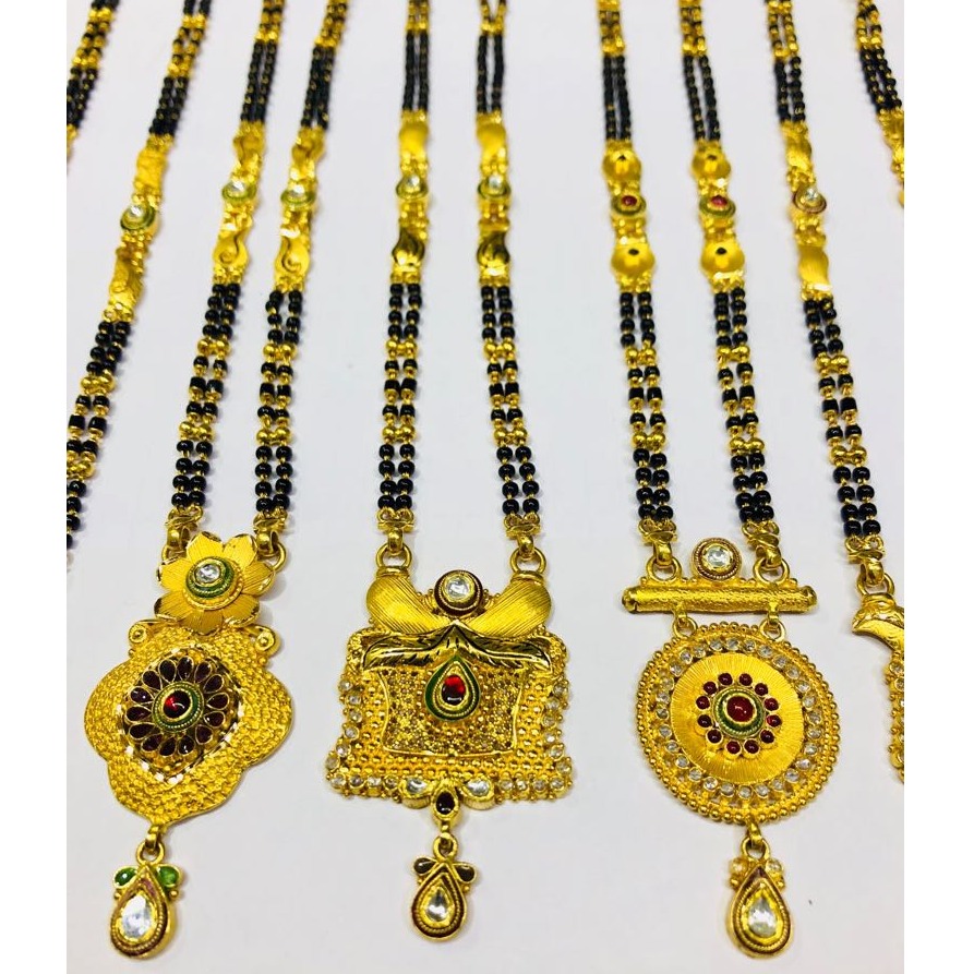 916 gold antique/kundan mangalsutra